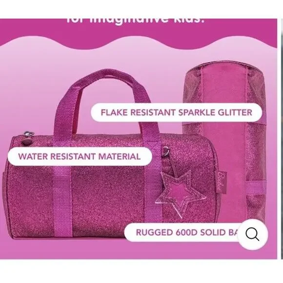 Bixbee Kids' Sparkalicious Bling Dance/Sports/Gymnastic Raspberry Lrg Duffle Bag - Picture 4 of 16